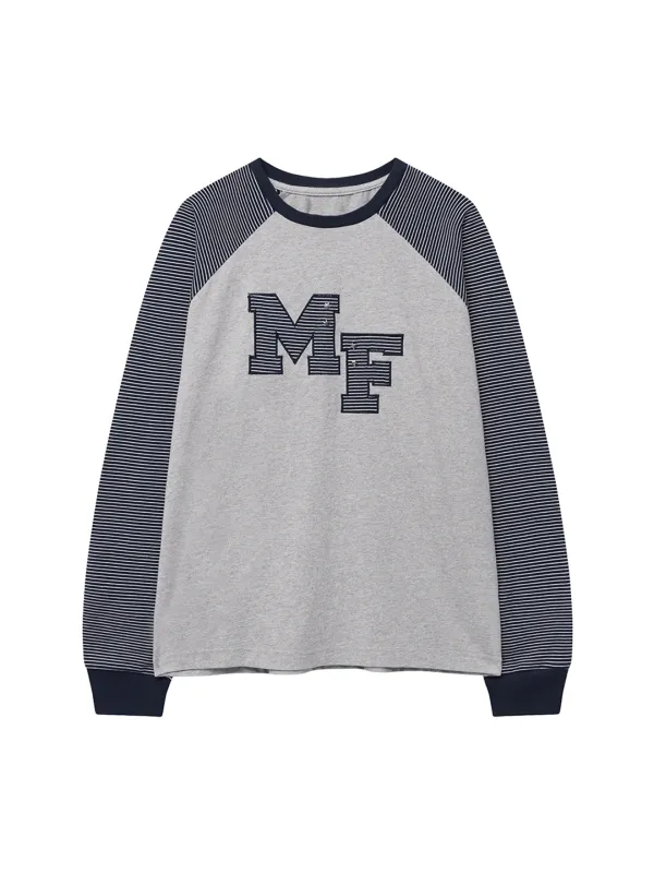 LOGO PATCHWORK T-SHIRT (GREY)