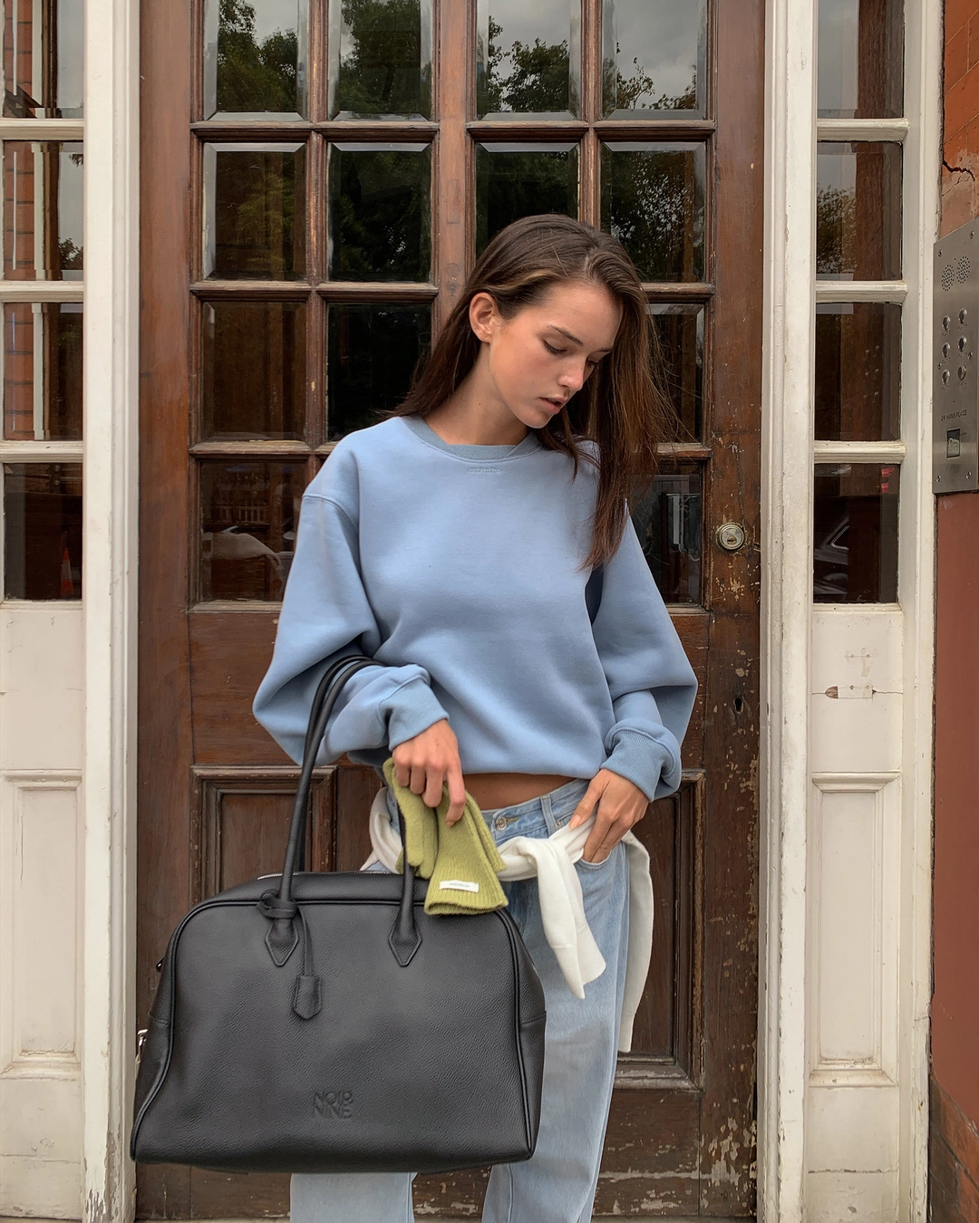 누아르나인 Basic Fluff Sweatshirt [BLUE] 상품 이미지 2