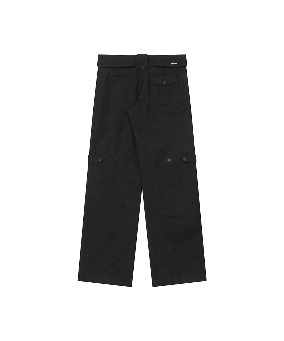 미세키서울 Belted folding wide pants  BLACK 상품 이미지 3