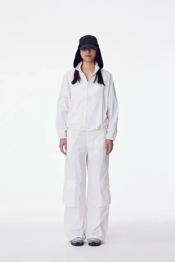 Cargo Nylon Pants, White