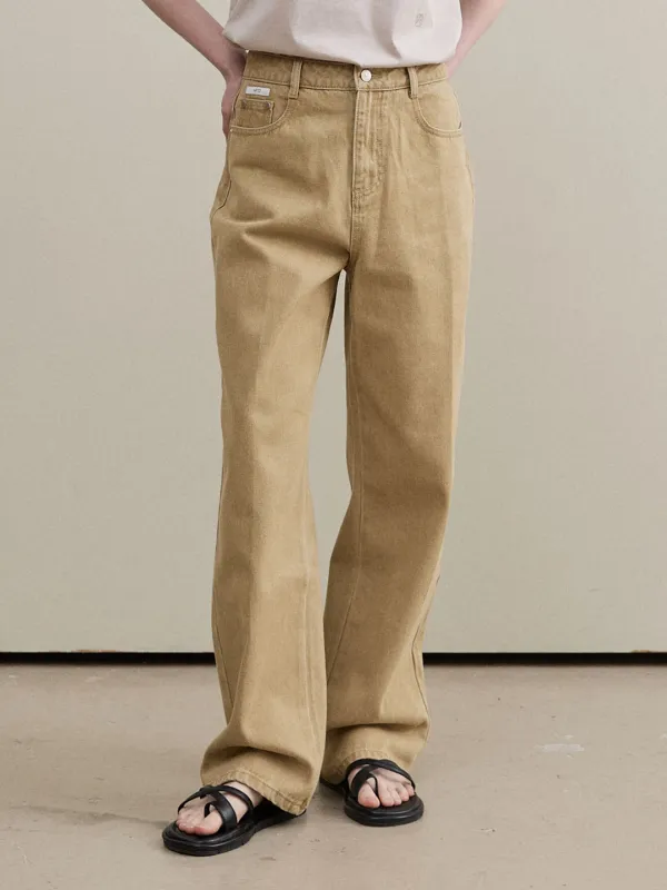 스트레이트 데님 팬츠_BEIGE