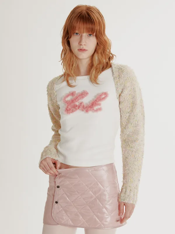 KNIT BOLERO CARDIGAN_CREAM