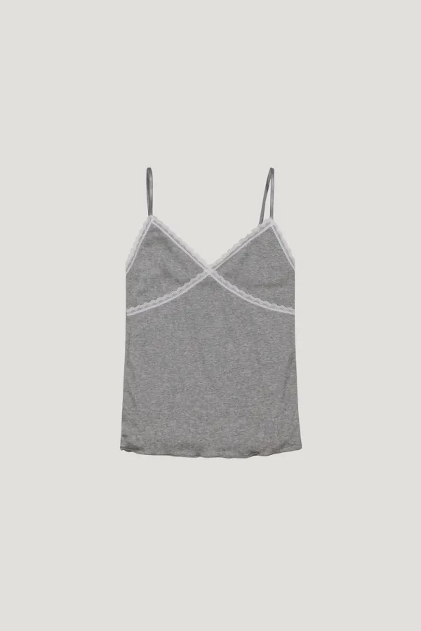 Cross Lace Cami (gray)