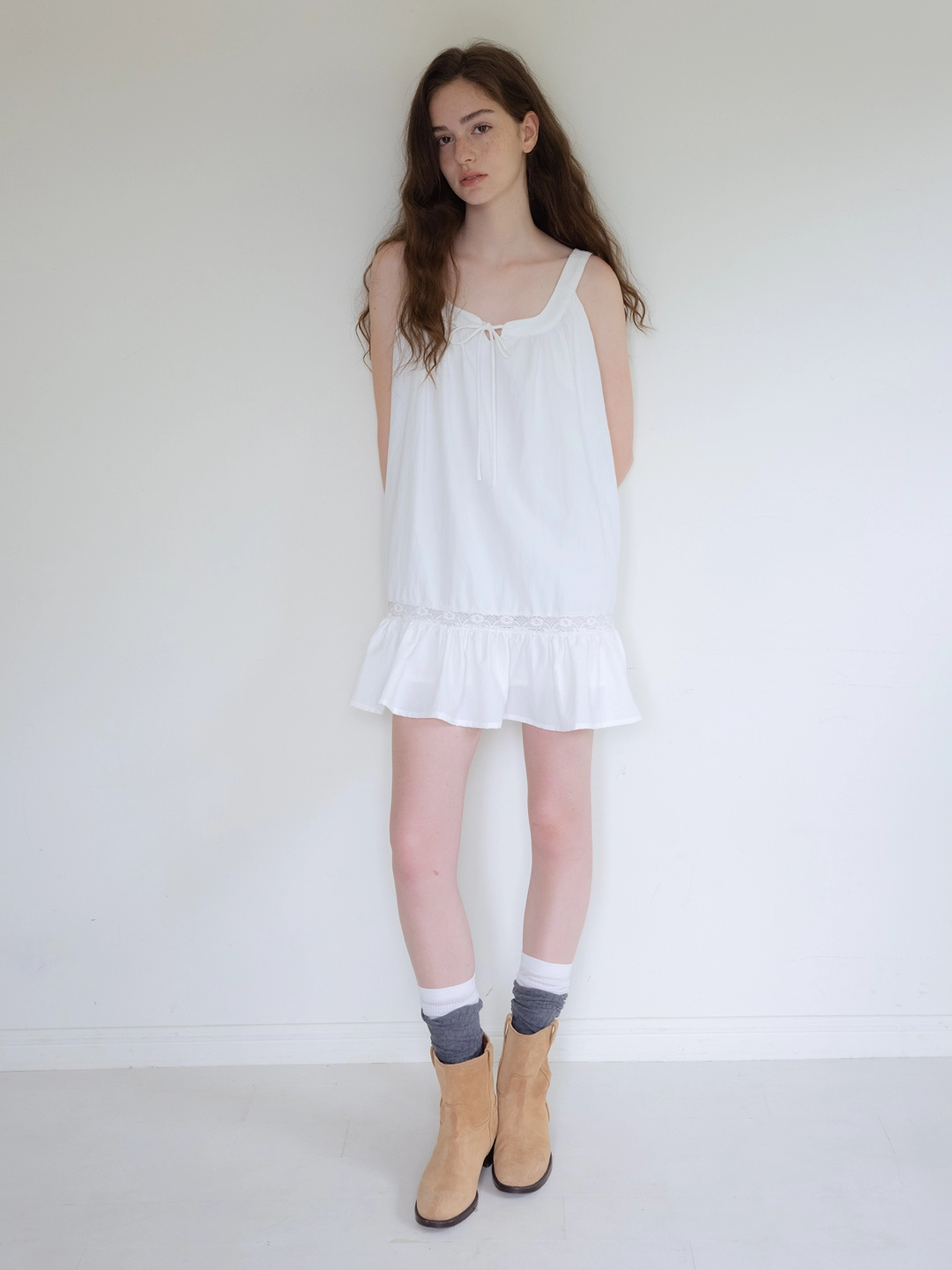 헤더먼트 jane volume dress (cream) 상품 이미지 1