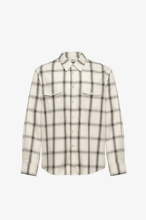 JAPANESE WESTERN CHECK SHIRTS - CREAM