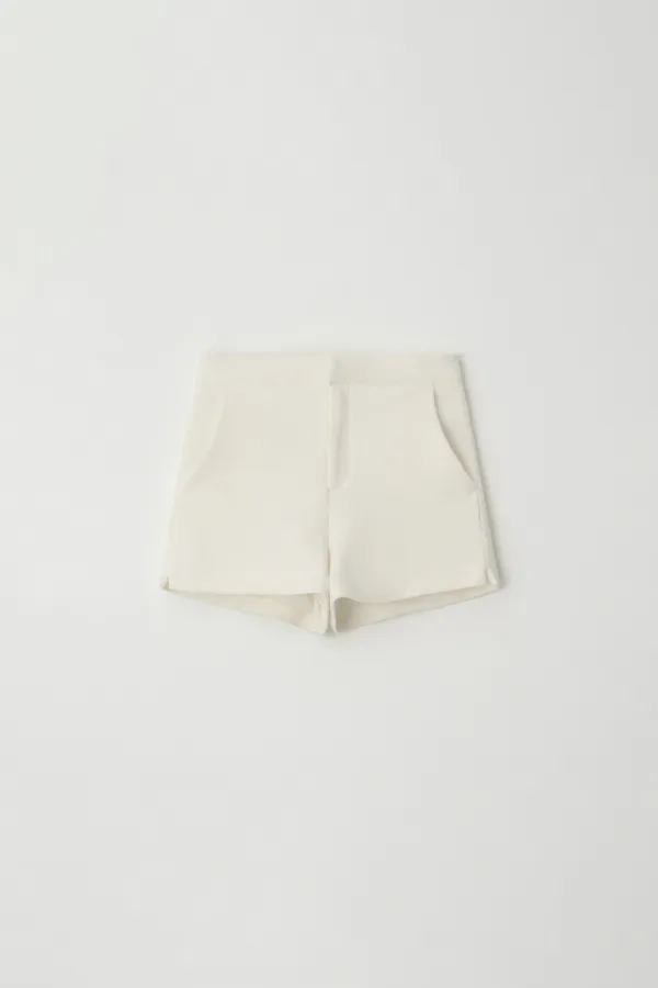 mone tweed shorts (ivory)