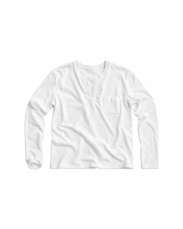 flétta Henley Tee_Ivory