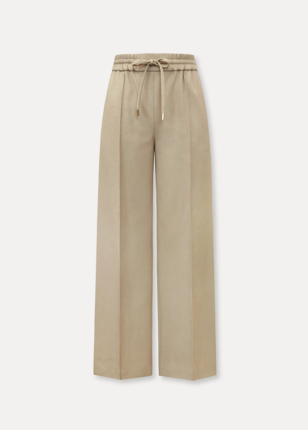 칙스라벨 이븐 밴딩 와이드 팬츠 - Beige 상품 이미지 1