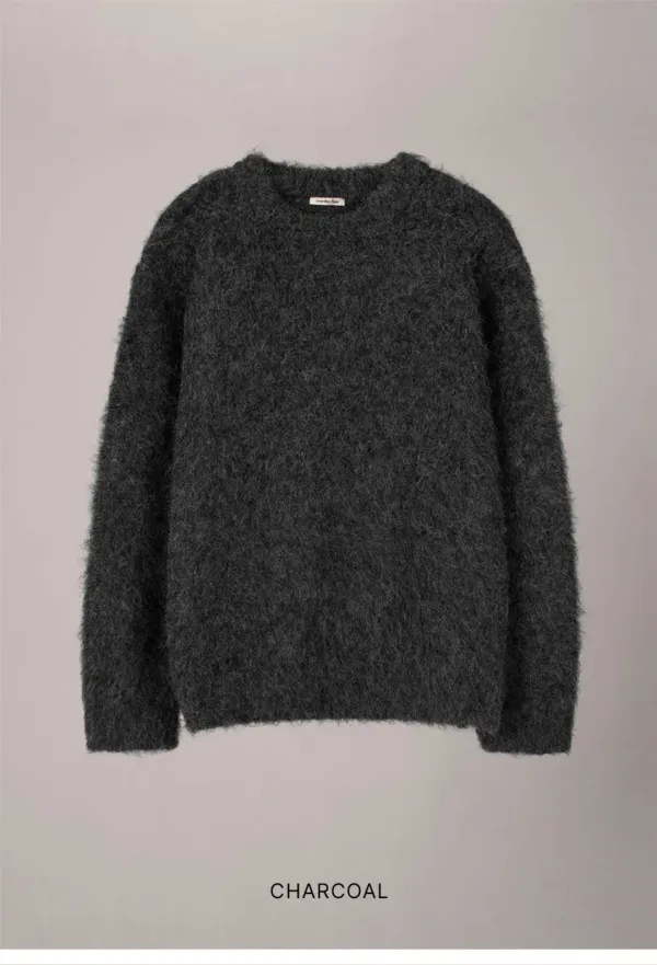 OVERSIZE HAIRY KNIT _CHARCOAL
