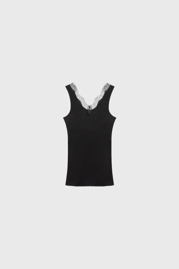 Lace Sleeveless (White / Light Gray / Black)