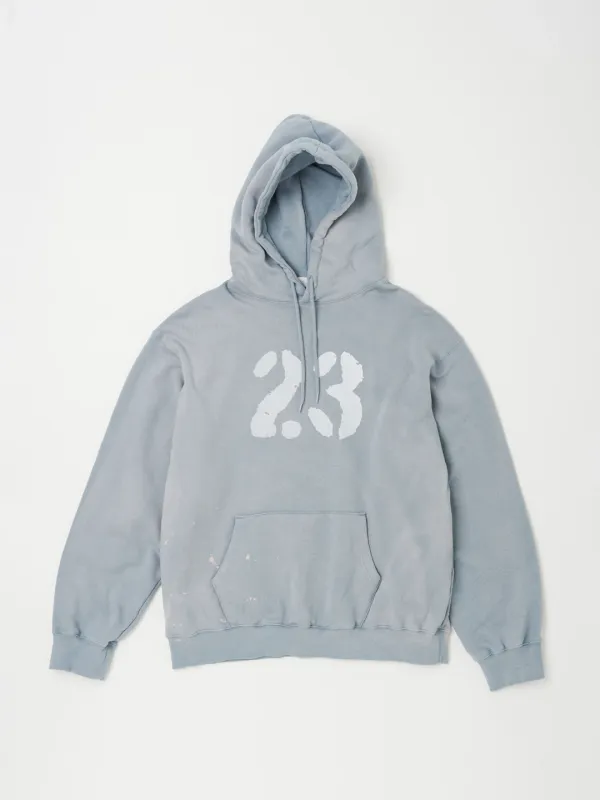VINTAGE WASHED HOODIE IN PALE BLUE