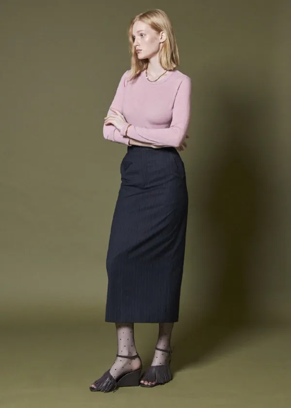 MODAL LONG SLEEVE T-SHIRT_PINK