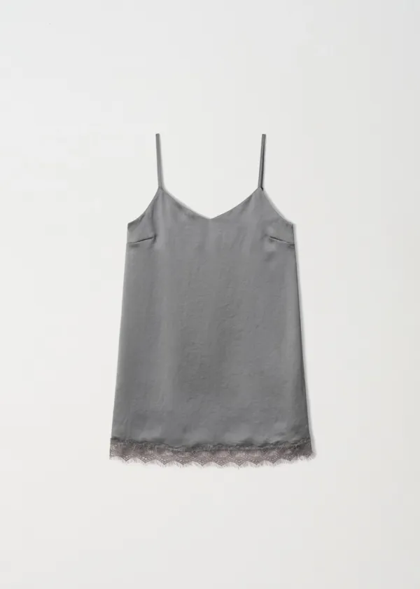 Cigarette Lace Slip Dress_Gray