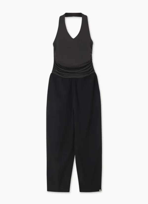 [BM x LHR] Block Halter jumpsuit_Brown Multi