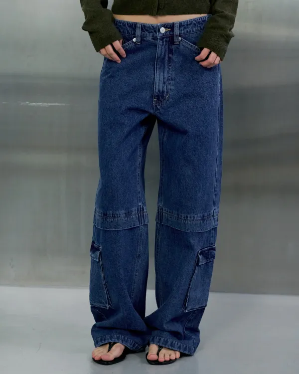 [9/18 예약 출고] ALEXA CARGO DENIM - BLUE