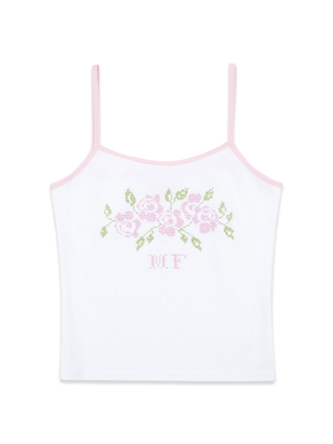마가린핑거스 ROSE EMBROIDERY TANK TOP (WHITE) 상품 이미지 1