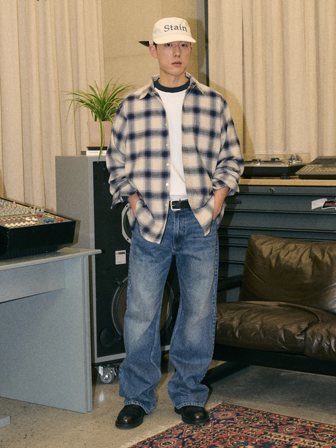 파르티멘토 Vintage Plaid Check Shirts_Navy 상품 이미지 2
