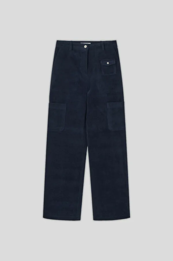 T/T Twin patch corduroy pants (navy)
