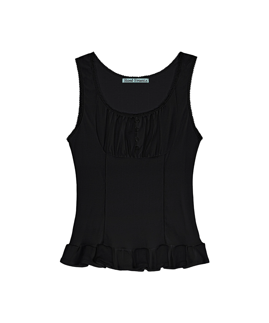 로제프란츠 Frill Button Sleeveless [Black] 상품 이미지 2