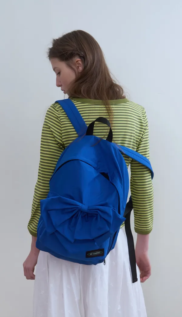 339. Ribbon Backpack _ Blue