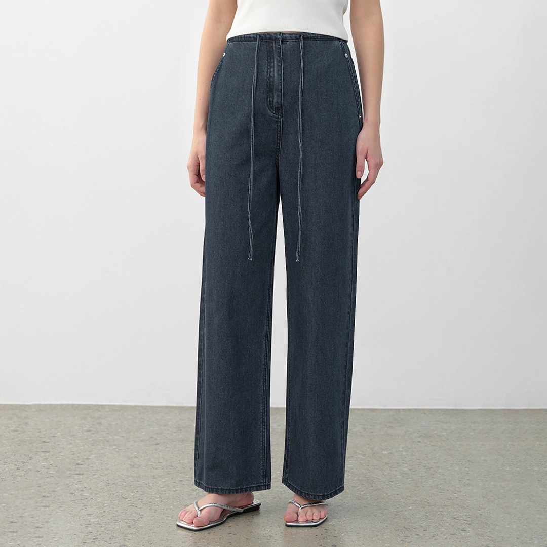 아뜰리에 나인 (PT-5676)WAIST STRING INDIGO BLUE JEAN 상품 이미지 2