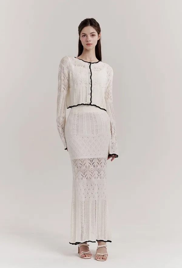 Rosie knit Skirt (Ivory)