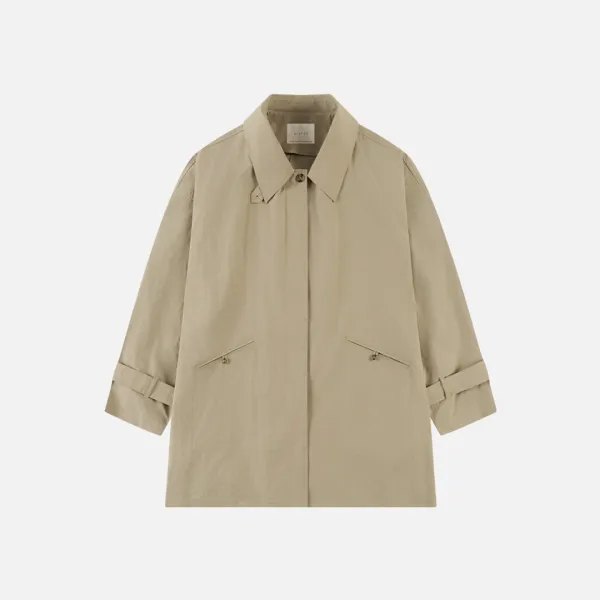 SIOT4193 브리즈 오버핏 하프 코트_Beige