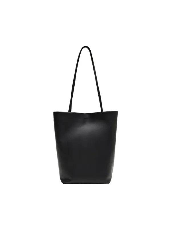 Leather tote bag, Black