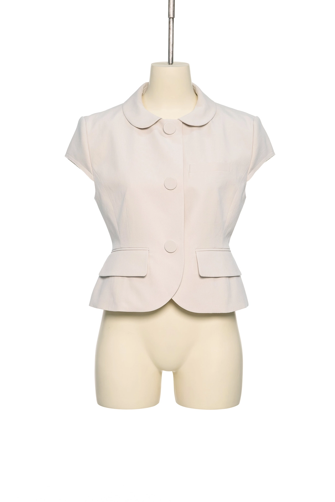 푸쉬버튼 SS26 LIGHT BEIGE CAP-SLEEVE BUTTONED JACKET 상품 이미지 1