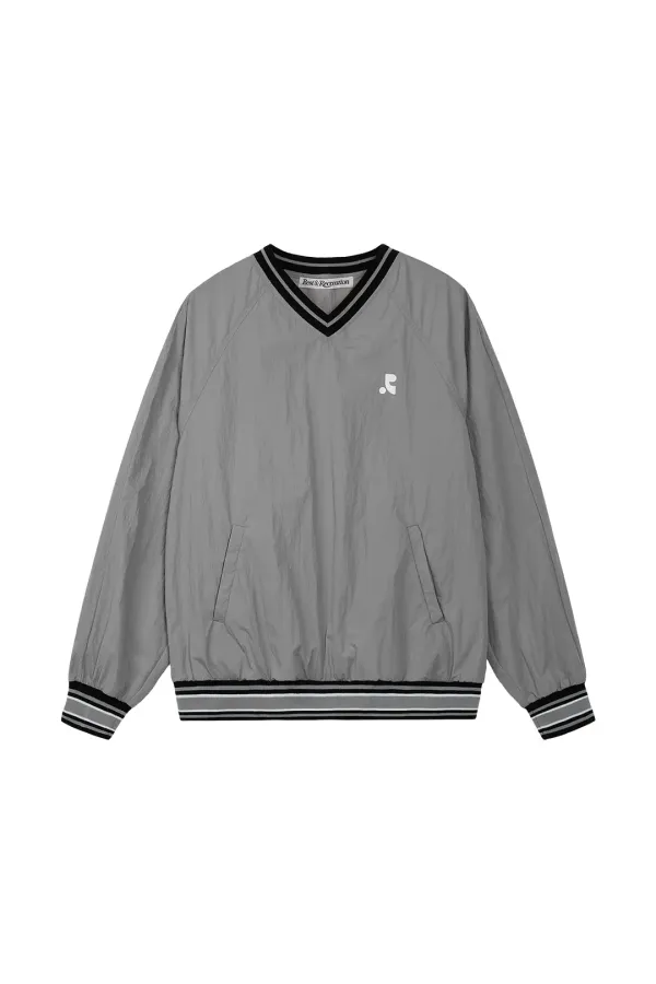 V-NECK WIND SHIRT - GREY