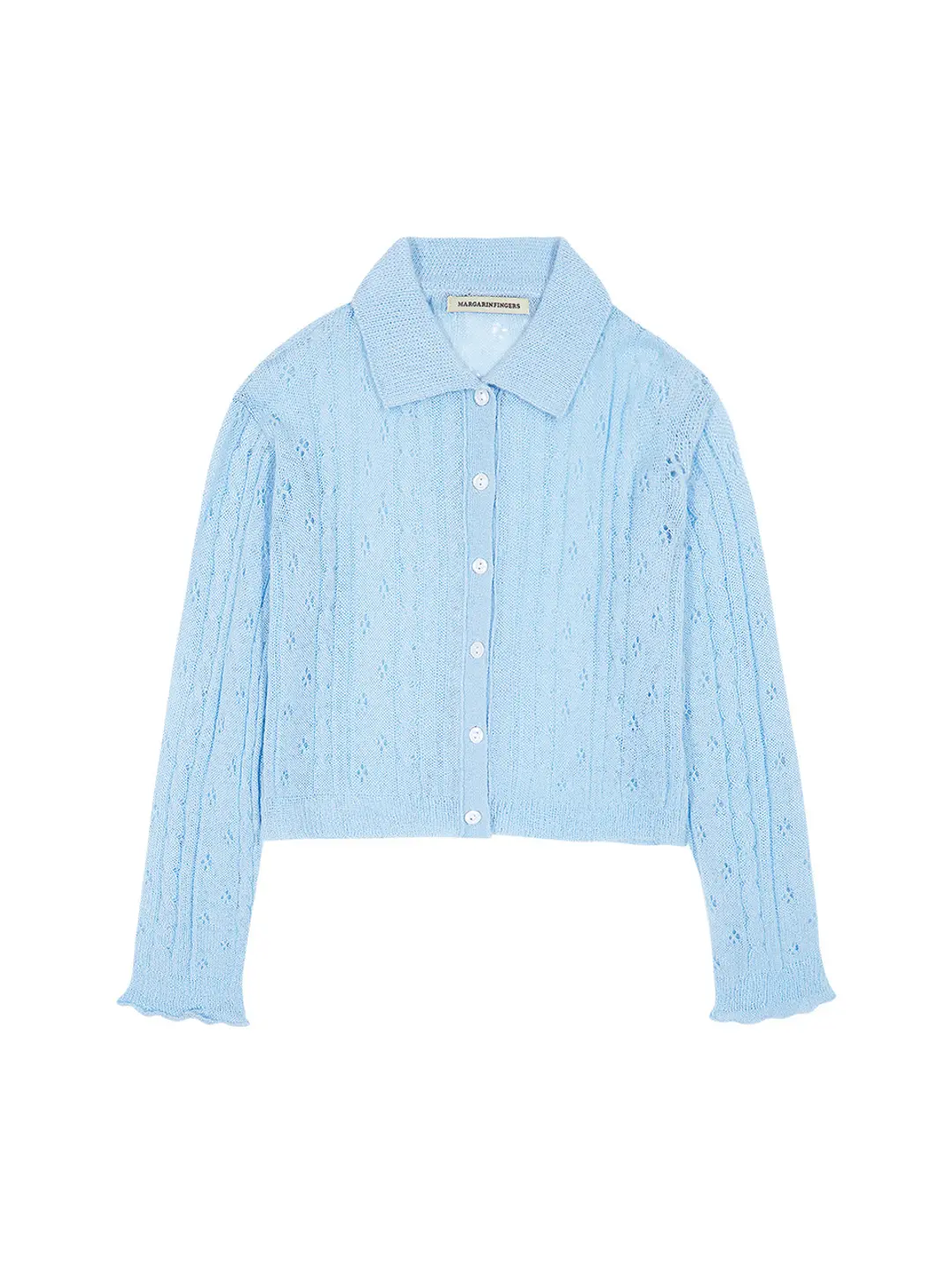 마가린핑거스 COLLAR MOHAIR CARDIGAN (SKY) 상품 이미지 1