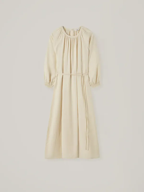 Amour shirring dress - Cream