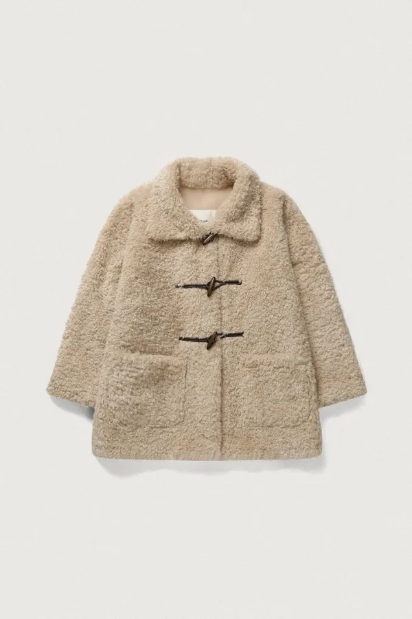 CLOUD SEARING FUR COAT [BEIGE]