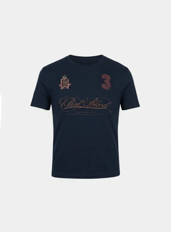 [w-tee26-099] Royal Classic Slim Fit Short Sleeve T-Shirt - Navy