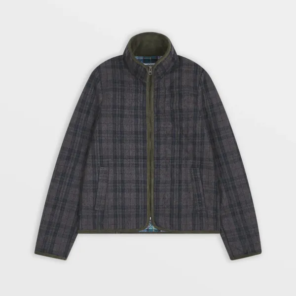 1/2 Quilting Check Wool Jacket (Khaki)