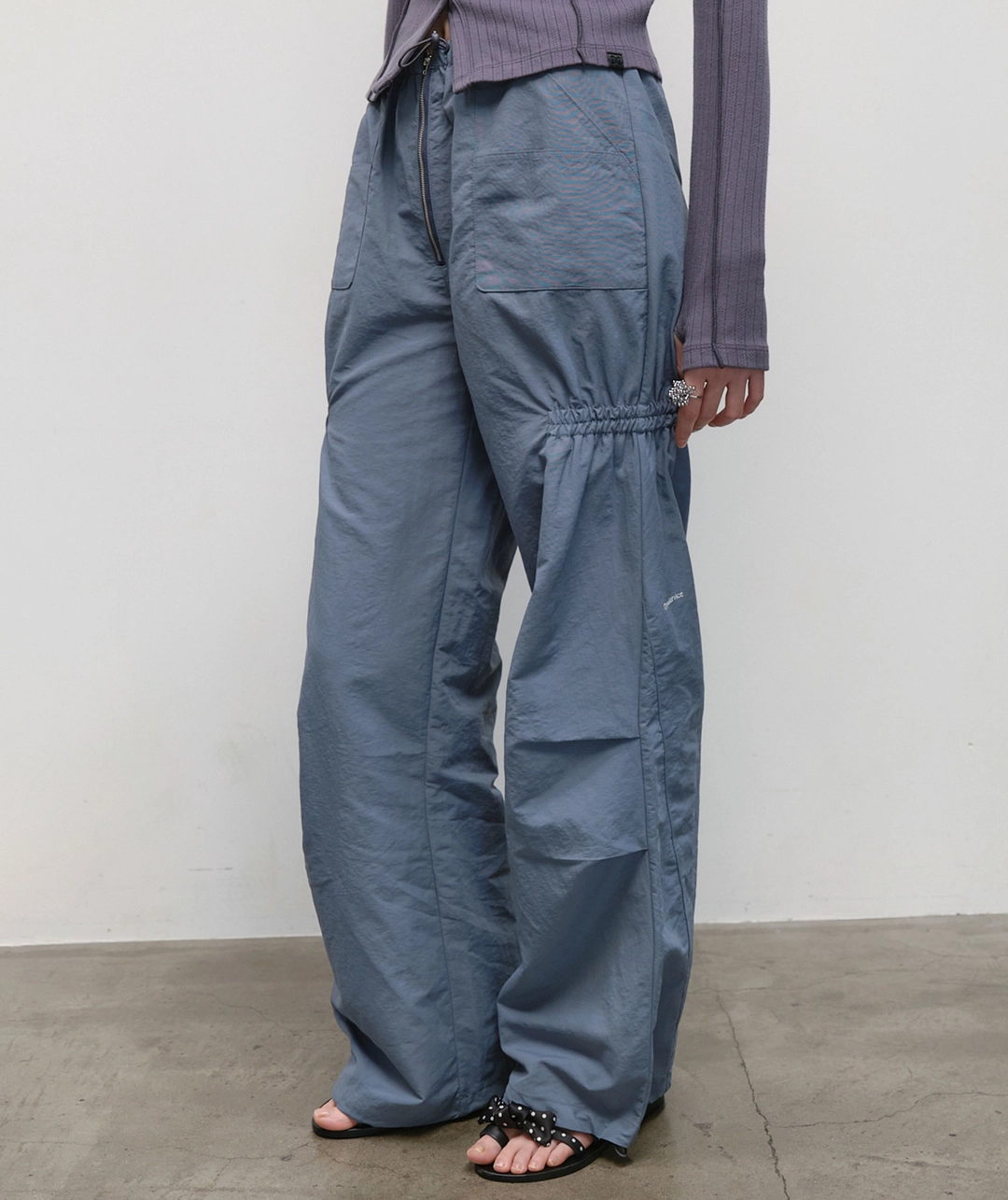 타입서비스 Split Seam Embroidery Pants [Blue Gray] 상품 이미지 2