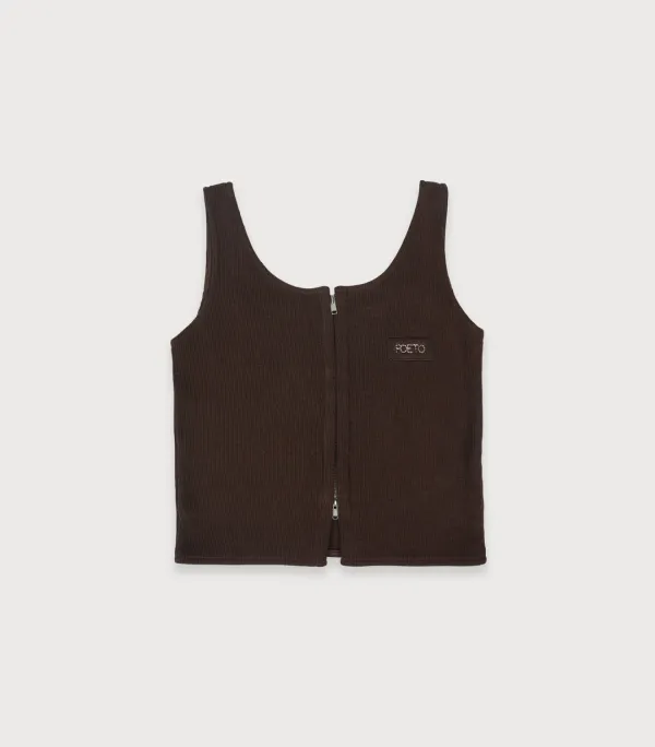 Collect twoway zipup - brown
