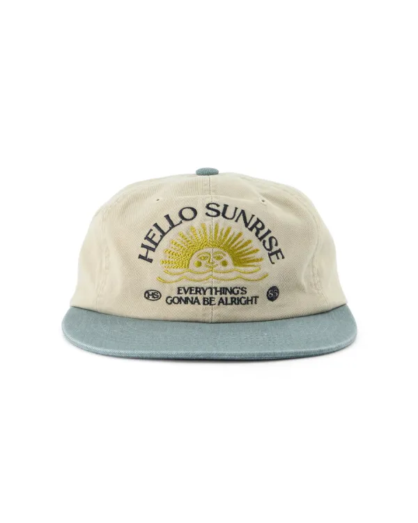 Washed Two Tone Arch Logo 6panel Cap_Beige & Khaki