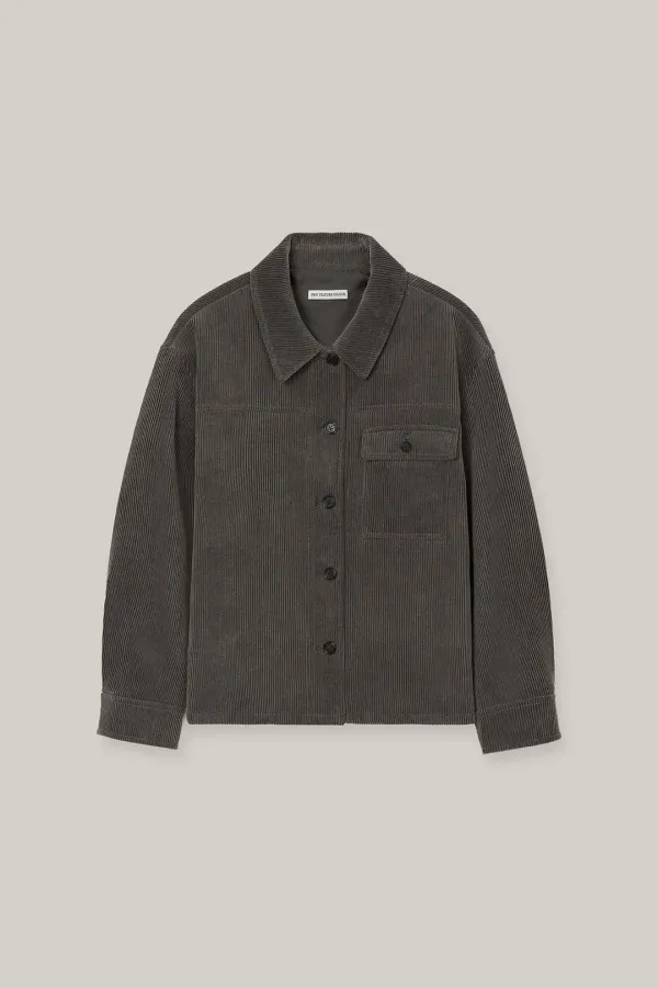 Corduroy Shirt Jacket (gray)