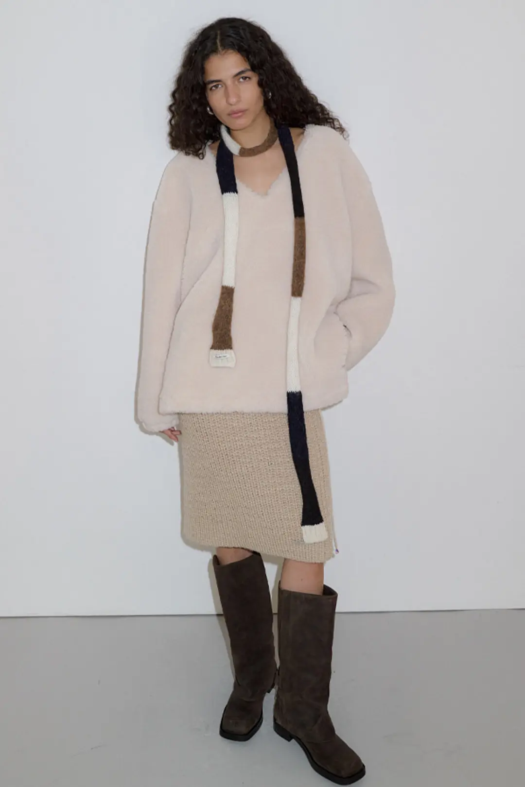오버듀플레어 COLOR MIX MUFFLER_NAVY 상품 이미지 2