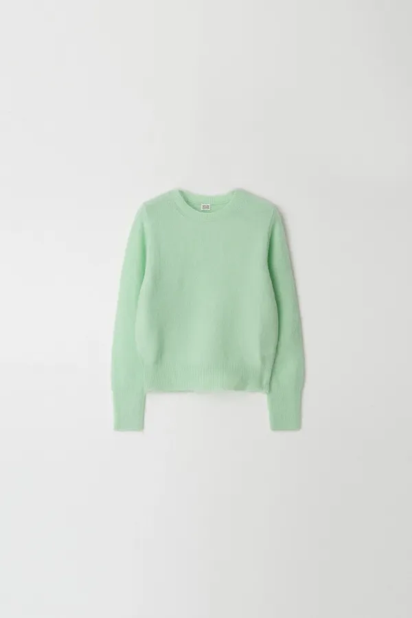 Mohair Round Neck Knit (neon green)