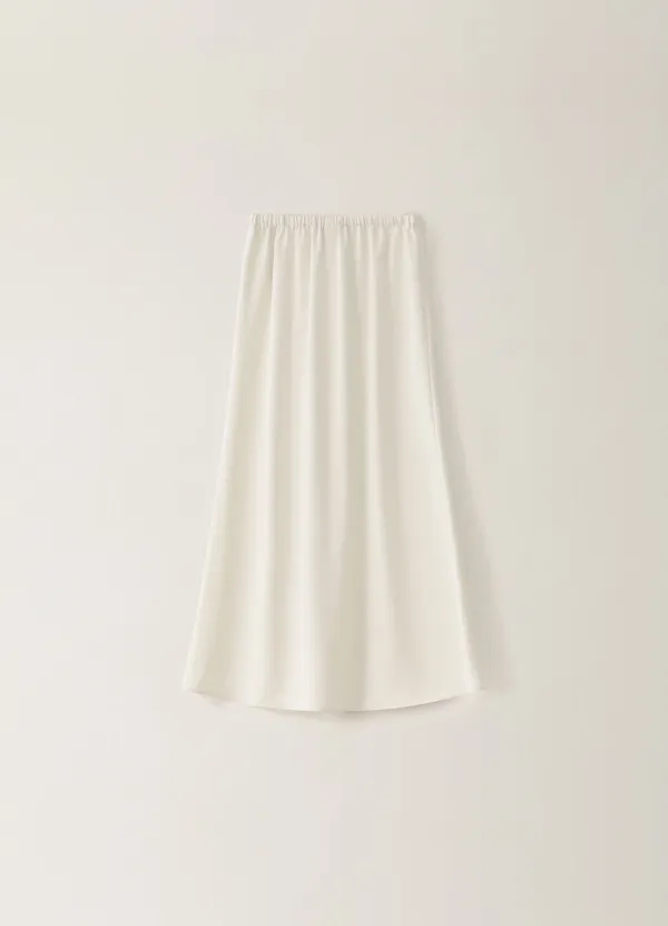 4TH / Satin Long Skirt - Ivory