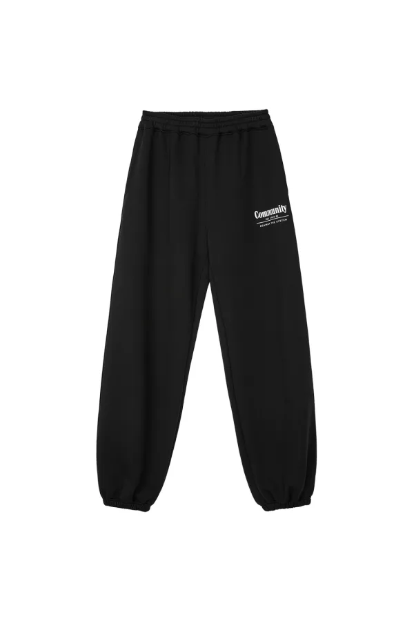 RR LOGO LOUNGE PANTS - BLACK