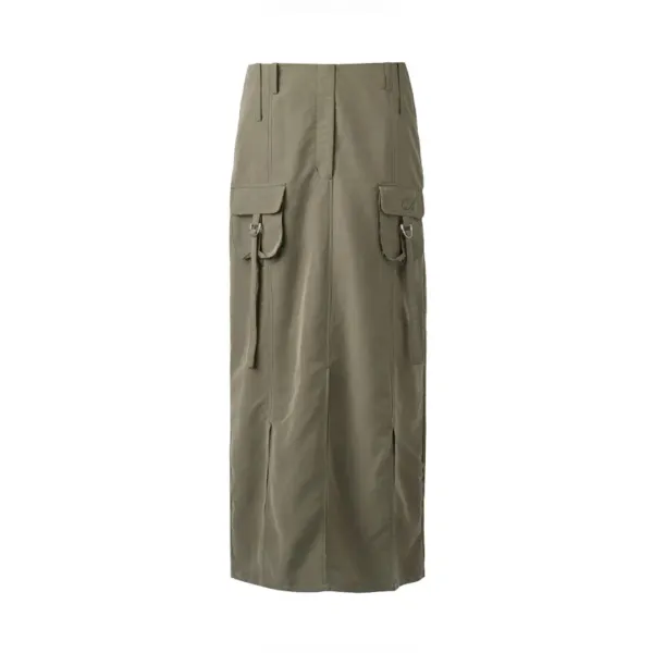 BELTED CARGO SKIRT (KHAKI)