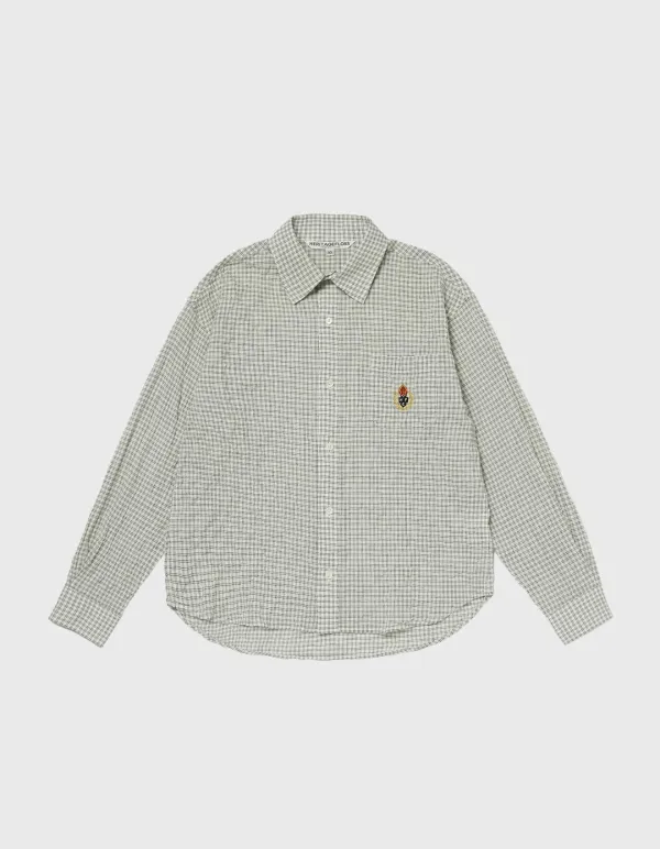 CHILDREN WASHED CHECK SHIRT / Ivory