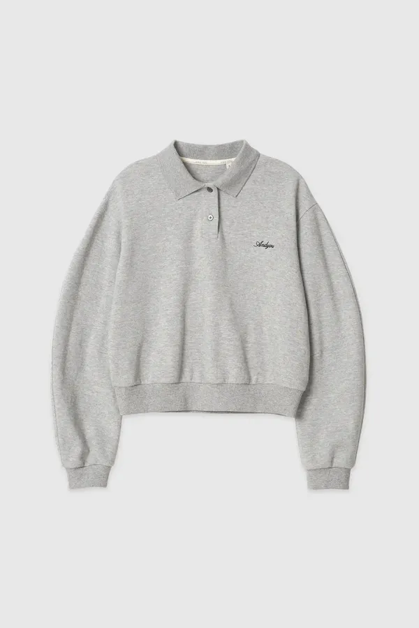 보르센 볼륨 슬리브 피케 셔츠 (Gray)
