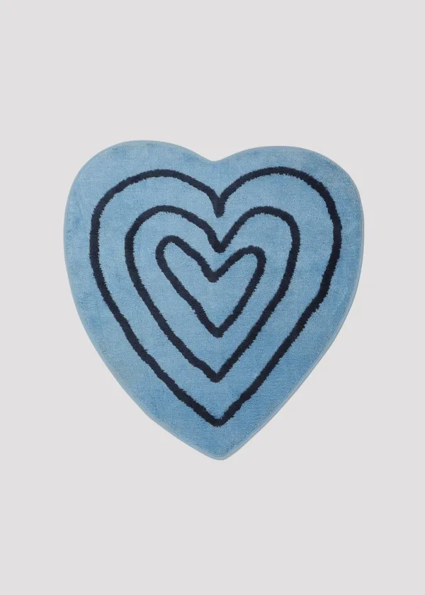 RUG HEART LAYER BLUE