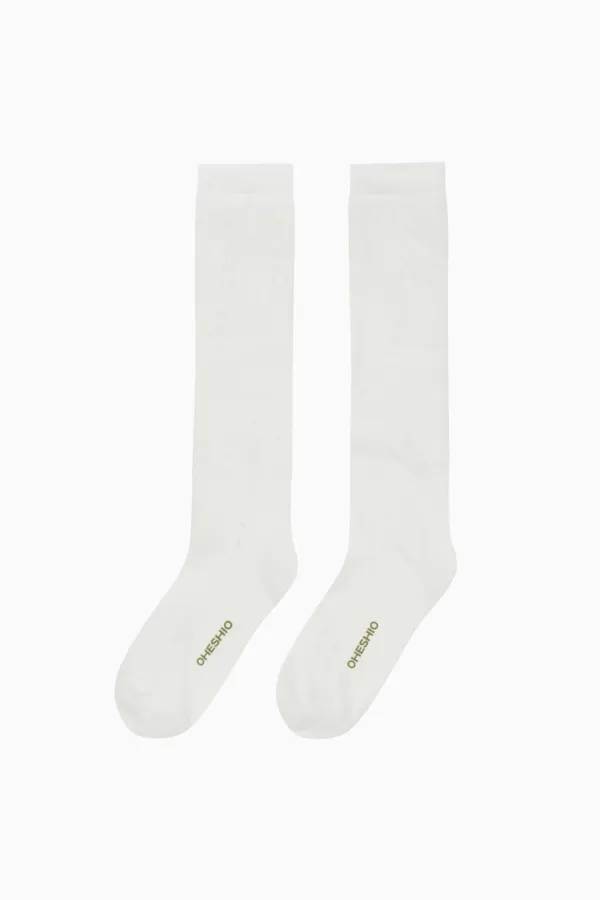 PUNCHING POINT KNEE SOCKS, IVORY