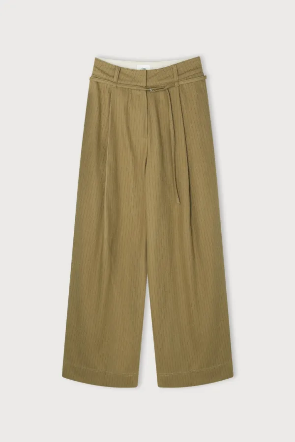 STRAP WOOL TROUSERS