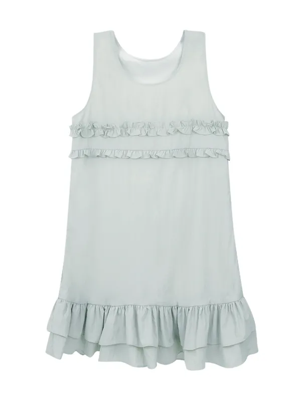 MIXED FRILL MINI ONE PIECE (LIGHT BLUE)